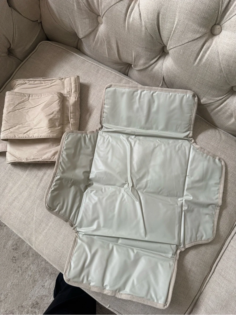CALPAK diaper changing pad organizer Cream